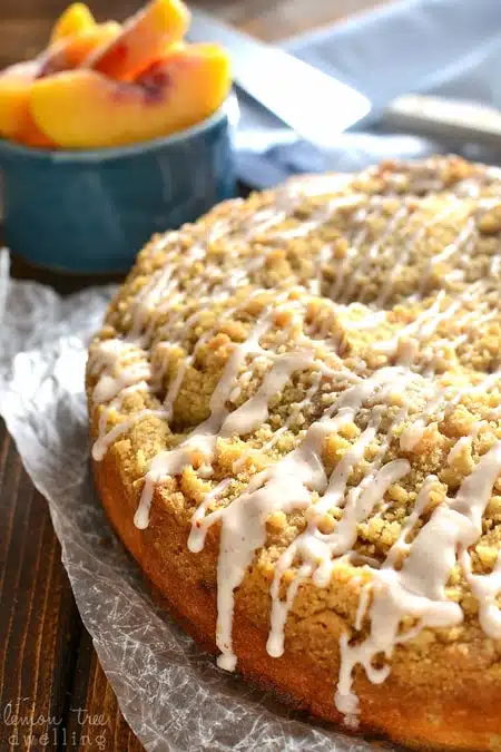 Peach Cobbler Coffee Cake