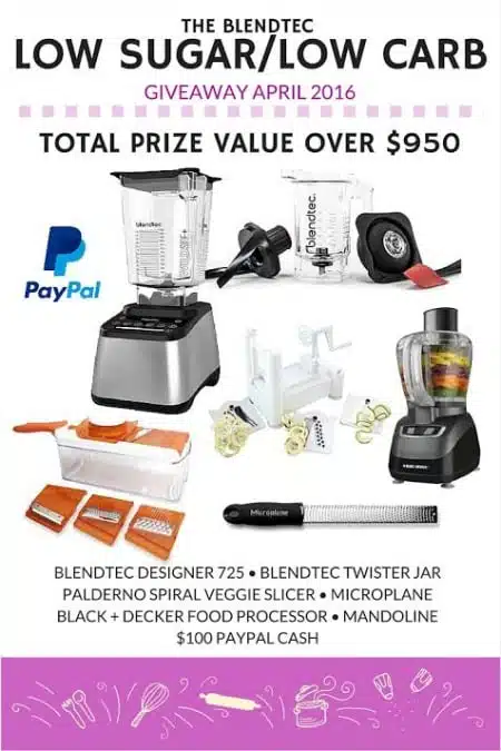 Low Sugar Low Carb Blendtec Giveaway