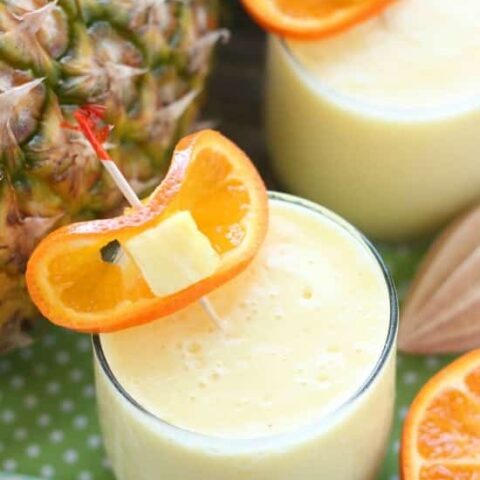 Just add ice to this frothy, sweet, and creamy 4-ingredient summer slush, also known as Pineapple Orange Smoothie.