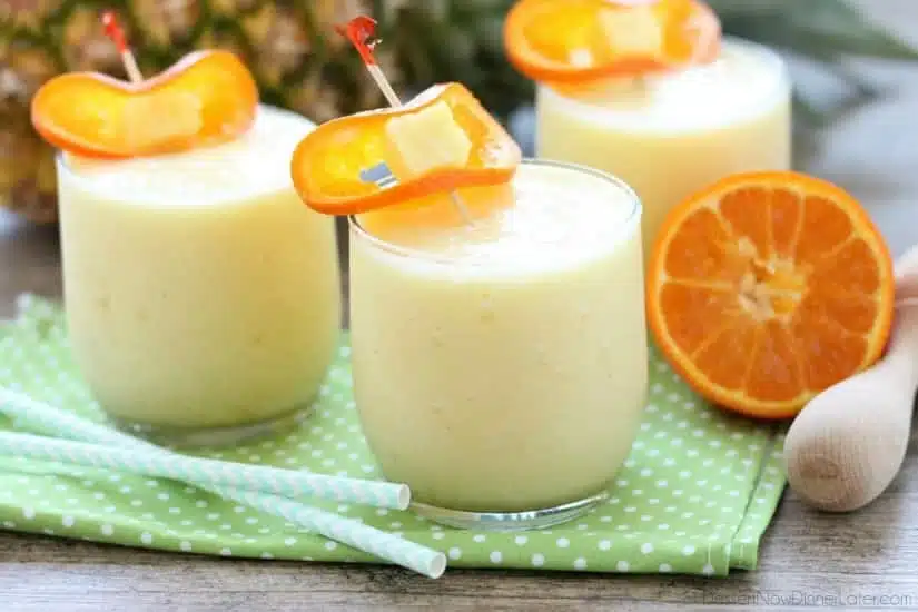 Just add ice to this frothy, sweet, and creamy 4-ingredient summer slush, also known as Pineapple Orange Smoothie.