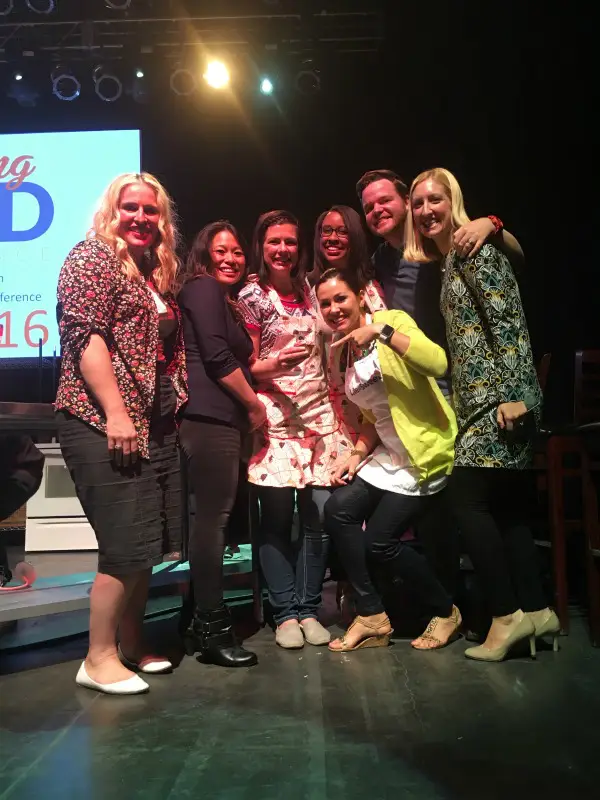 Everything Food Conference's mock "Cupcake Wars" Winners with the Judges