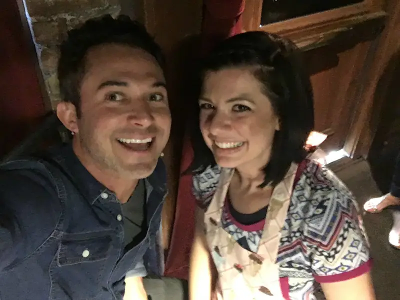 Selfie with previous Cupcake Wars host, Justin Willman