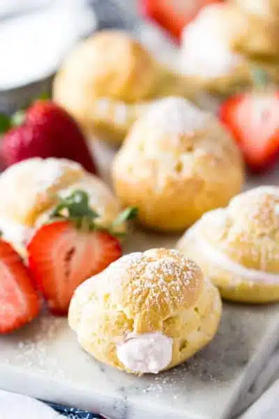 Strawberries and Cream Puffs