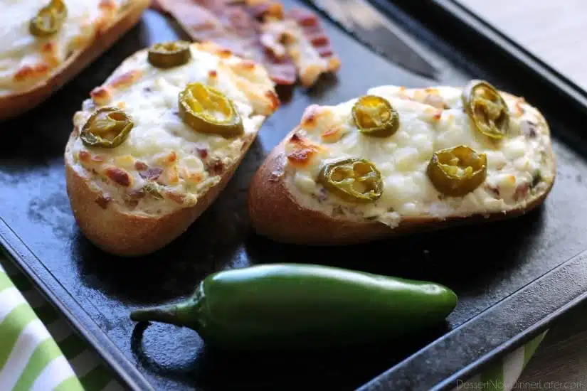 Jalapeno Popper Bread can double as a delicious appetizer or easy pizza dinner with bacon, cream cheese, and jalapeno slices for maximum flavor!