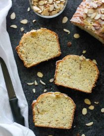 This Almond Poppy Seed Bread recipe has a sweet almond flavor inside and out, and is perfectly moist and delicious.