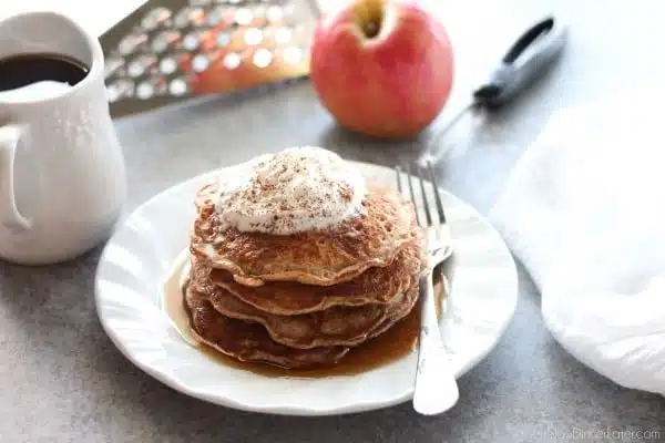 Real apple pieces and a hearty helping of cinnamon turn regular pancakes into these simple, yet special Apple Cinnamon Pancakes.