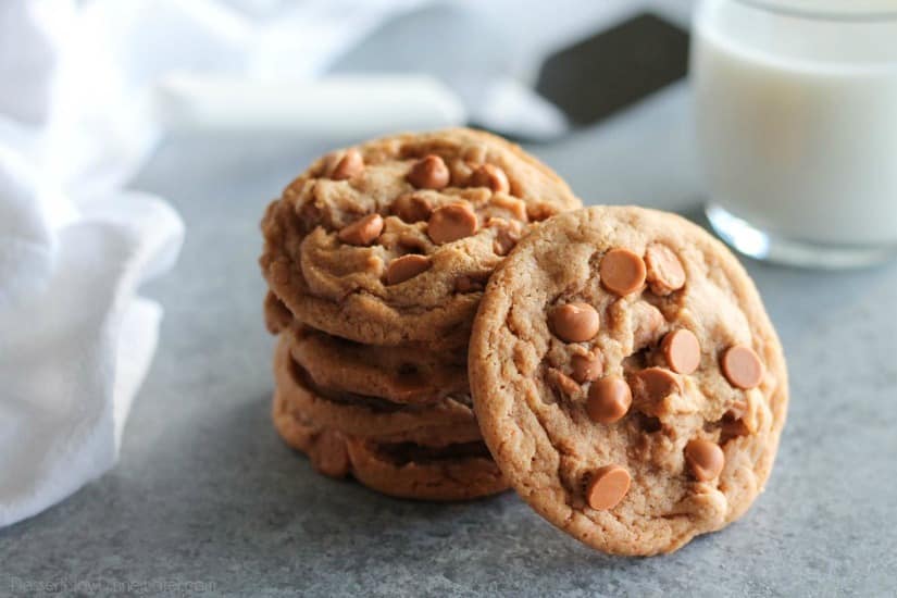 Pudding mix and baking chips make these Butterscotch Cookies soft, chewy, and extra tasty!