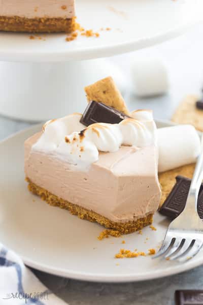 No Bake S'mores Cheesecake // The Recipe Rebel