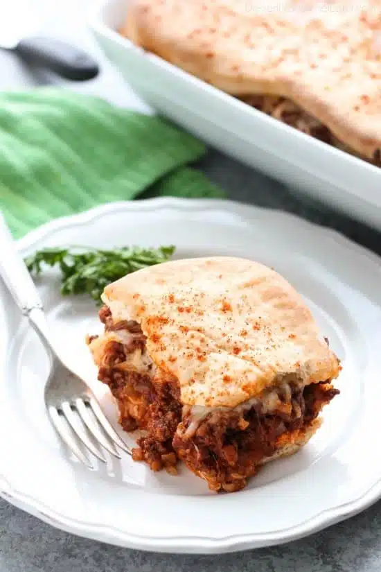 This meaty, cheesy, sloppy joe bake is total comfort food in a casserole.