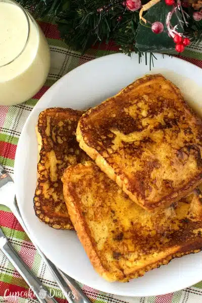 Eggnog French Toast // Cupcake Diaries