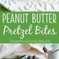 Peanut Butter Balls are made into pretzel bites for a salty-sweet addicting treat! Perfect for parties or Christmas neighbor gifts!