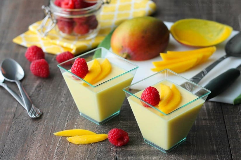 Chinese Mango Pudding is creamy, smooth, and full of sweet mango flavor. Plus it's simple to make. A great dessert for Chinese New Year!