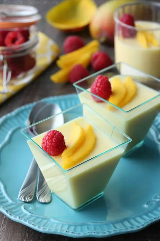 Chinese Mango Pudding is creamy, smooth, and full of sweet mango flavor. Plus it's simple to make. A great dessert for Chinese New Year!