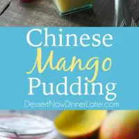 Chinese Mango Pudding is creamy, smooth, and full of sweet mango flavor. Plus it's simple to make. A great dessert for Chinese New Year!