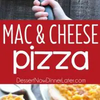 Mac and Cheese Pizza combines two tasty dinners into one incredible meal. It's so easy, the kids can make it! Top it with bacon for extra deliciousness!