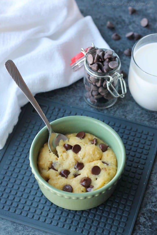 Microwave Chocolate Chip Cookie + Video | Dessert Now Dinner Later