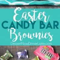 These candy bar brownies are stuffed with Easter candy for a surprise in each bite - just like an Easter egg hunt!