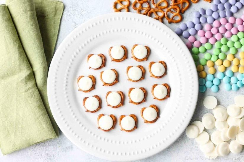 Flower Pretzel Bites are sweet, salty, and delicious - an easy and fun treat for Easter, Spring, or Mother's Day.