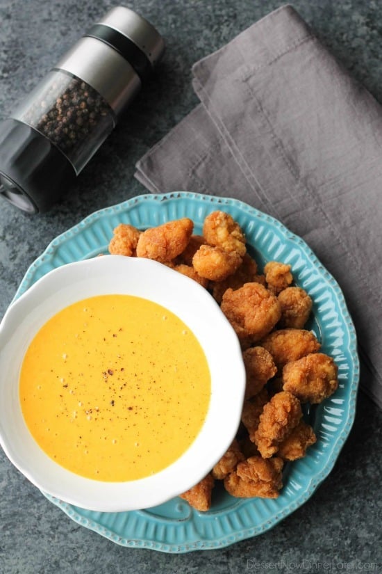 Homemade Honey Mustard Sauce is so easy to make! The perfect dip for chicken, corn dogs, and more!