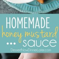 Homemade Honey Mustard Sauce is so easy to make! The perfect dip for chicken, corn dogs, and more!