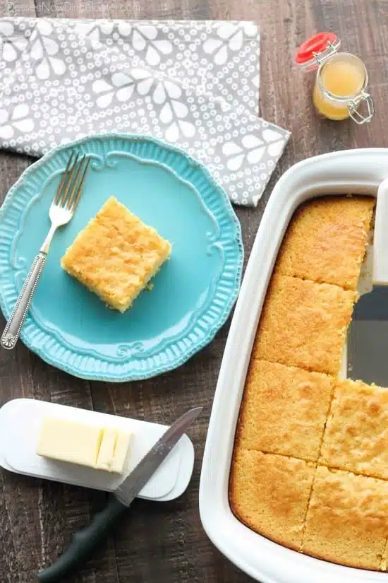 This is the BEST sweet corn bread recipe! It's sweet, moist, buttery, and light thanks to an additional technique. It will quickly become your favorite sweet corn bread recipe!