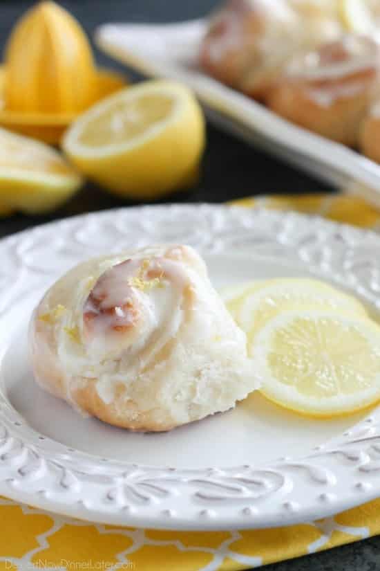 Lemon Cream Cheese Sweet Rolls are tangy and sweet with a hint of cream cheese, plus easy to make with frozen dough!