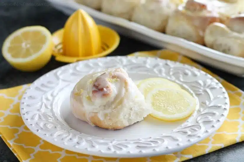 Lemon Cream Cheese Sweet Rolls are tangy and sweet with a hint of cream cheese, plus easy to make with frozen dough!