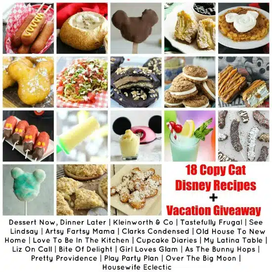 18 delicious Copycat Disney Recipes + Vacation Giveaway