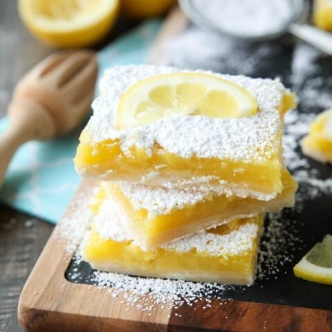 These classic lemon bars are extra tangy, perfectly sweet, and super easy to make. This is the ultimate lemon lovers' recipe!