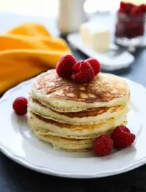 These homemade buttermilk pancakes are fluffy and easy to make for breakfast any day of the week!