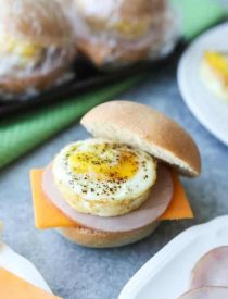 Freezer Breakfast Sandwiches are great for meal prep. A quick and satisfying breakfast for busy school mornings or on-the-go.