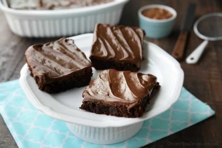 Frosted Fudge Brownies | Dessert Now Dinner Later