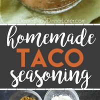 Homemade Taco Seasoning is easy to make and tastes great! Adjust the seasoning to make it mild or hot. Plus there's no MSG or funky ingredients. Check out the video on how to turn this taco seasoning into the best taco meat ever!