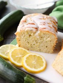 Lemon Zucchini Bread combines two favorites into one easy-to-make loaf! The fresh summer zucchini keeps this cake incredibly moist, and the zesty lemon flavor is tangy and sweet.