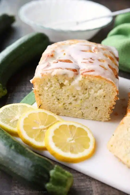 Lemon Zucchini Bread combines two favorites into one easy-to-make loaf! The fresh summer zucchini keeps this cake incredibly moist, and the zesty lemon flavor is tangy and sweet.