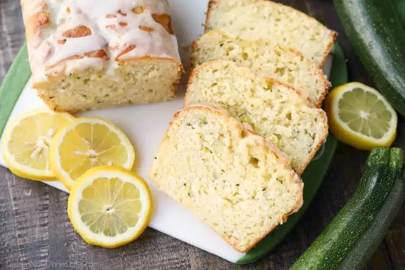 Lemon Zucchini Bread combines two favorites into one easy-to-make loaf! The fresh summer zucchini keeps this cake incredibly moist, and the zesty lemon flavor is tangy and sweet.