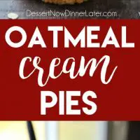 Oatmeal Cream Pies - Soft and chewy oatmeal cookies filled with vanilla buttercream frosting. Inspired by Little Debbie, but made fresh and delicious in your own home!