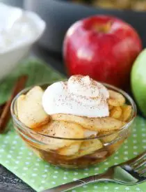 Crustless Apple Pie is a super easy, healthier holiday dessert that tastes great. Top it with sweetened whipped cream for a little indulgence.