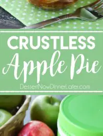 Crustless Apple Pie is a super easy, healthier holiday dessert that tastes great. Top it with sweetened whipped cream for a little indulgence. (+ RECIPE VIDEO) #ad @vitalproteins