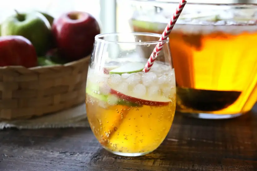 Homemade Sparkling Apple Cider tastes like Martinelli's, and serves a crowd. It's easy to make and cheap! A great non-alcoholic drink for the holidays.