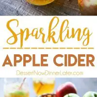 Homemade Sparkling Apple Cider tastes like Martinelli's, and serves a crowd. It's easy to make and cheap! A great non-alcoholic drink for the holidays. (+RECIPE VIDEO)