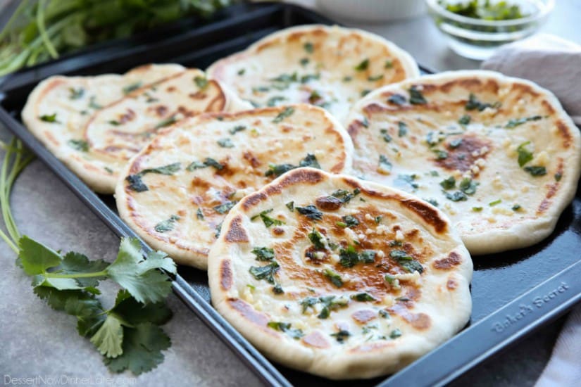 Easy Garlic Naan | Dessert Now, Dinner Later!