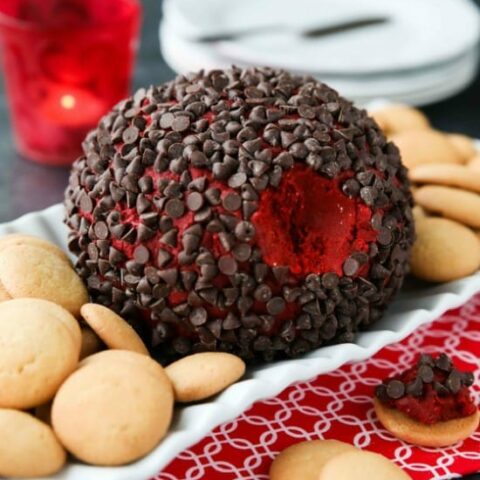 This Red Velvet Cheese Ball makes a delicious party snack or dessert. Serve it at Christmas, for Valentine's Day, or whenever. It's delicious with vanilla cookies or graham crackers.