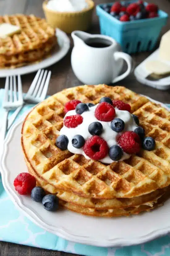 This waffles recipe is our absolute favorite! Creating fluffy waffles that are incredibly light, crispy, and super easy to make! You'll be happy to wake up and have these waffles for breakfast or brunch.