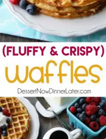 This waffles recipe is our absolute favorite! Creating fluffy waffles that are incredibly light, crispy, and super easy to make! You'll be happy to wake up and have these waffles for breakfast or brunch.