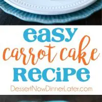 This easy carrot cake recipe is moist, perfectly-spiced, and topped with the BEST cream cheese frosting. Customize it with your favorite fillers or enjoy it simply as is.