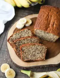 Use up those ripe bananas in this easy Banana Bread Recipe. The most delicious, moist, classic banana bread recipe. No mixer needed for this one-bowl quick bread.