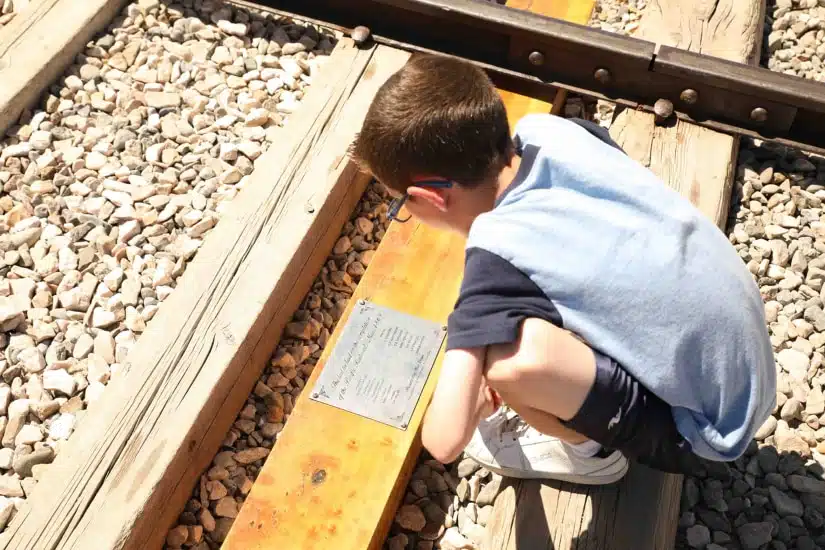 Golden Spike - The last tie laid on completion of the Pacific Railroad.