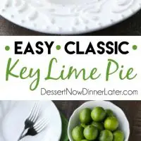 This classic Key Lime Pie recipe is smooth and creamy, tart yet sweet, and super easy to make! Top it with freshly sweetened whipped cream for the perfect bite!