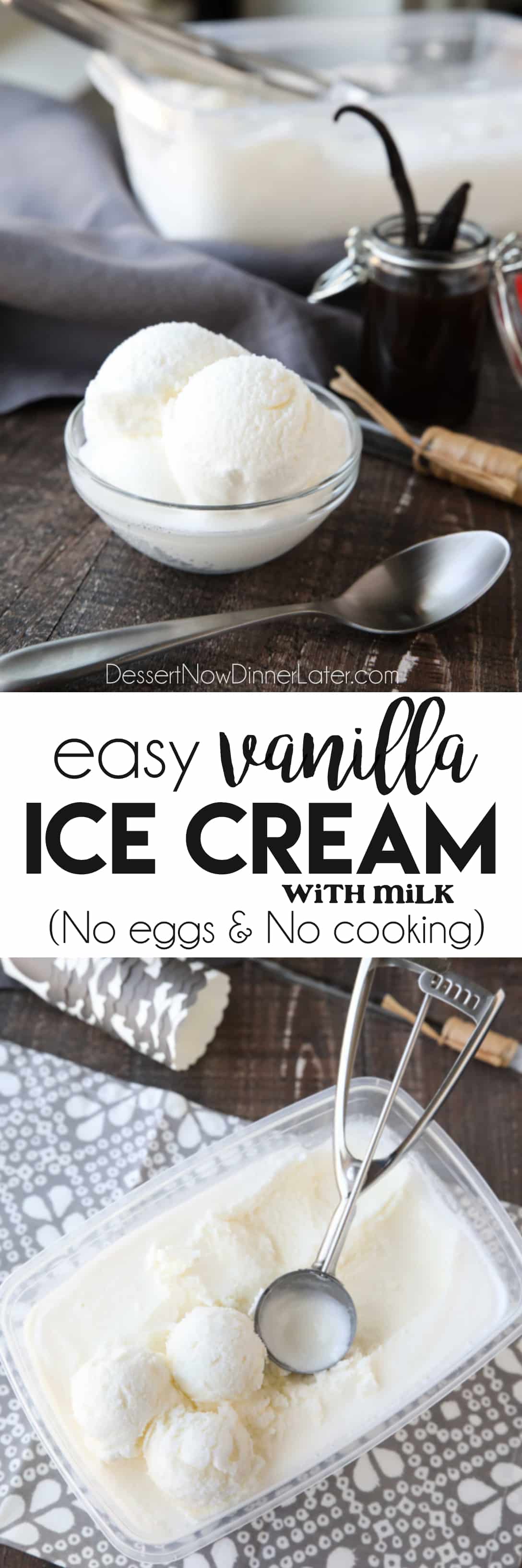 Easy Vanilla Ice Cream + Video Dessert Now Dinner Later